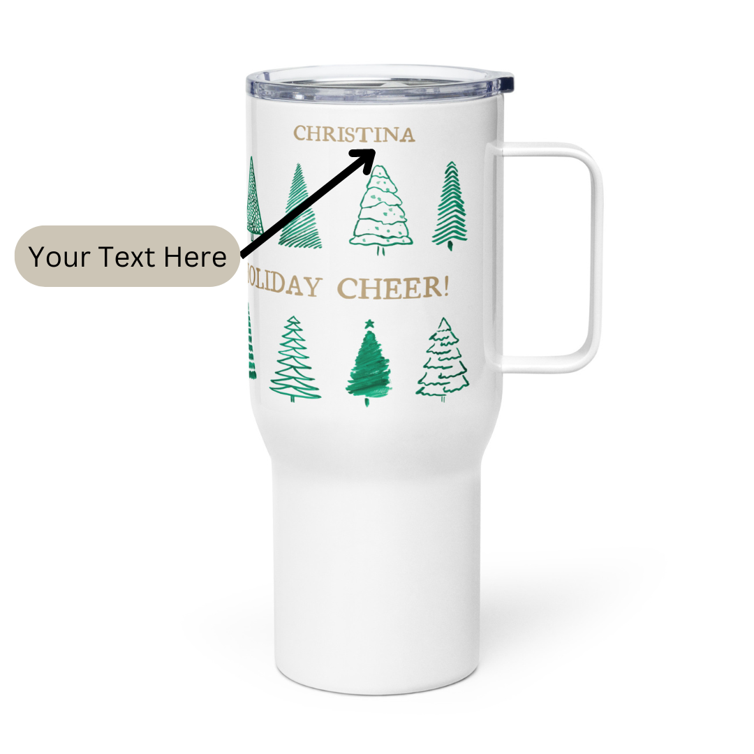 Personalized Tumbler Travel Mug Merry Christmas Gift