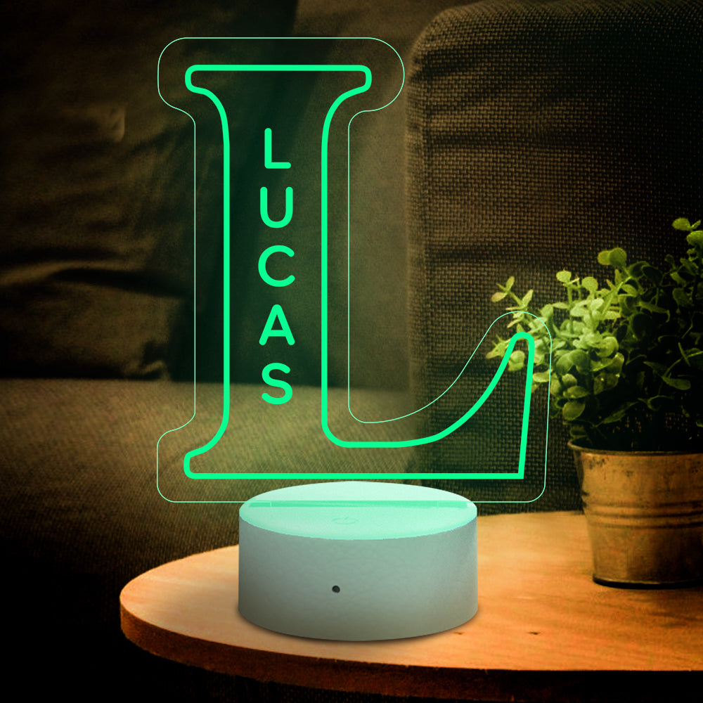 Custom Name Led Lamp Night Light : A-Z 26 Letters