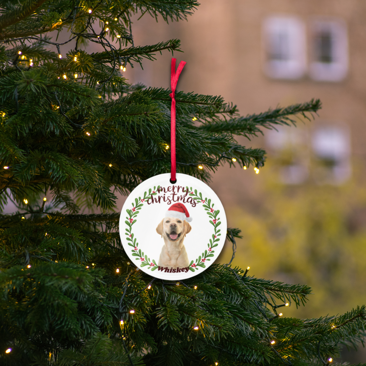 Personalized Christmas Acrylic Ornament with your loved one’s Photos and Name : Merry Christmas 2024