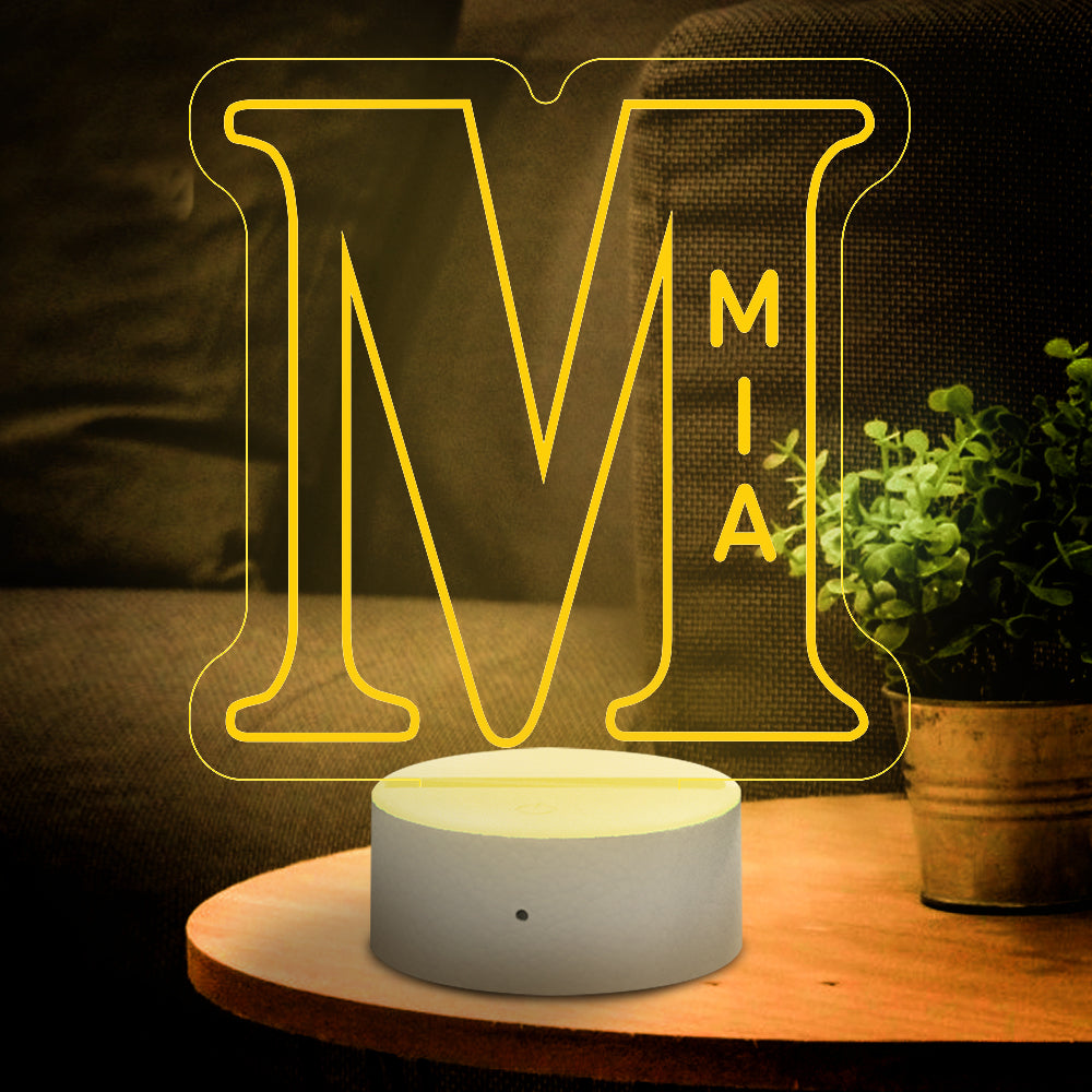 Custom Name Led Lamp Night Light : A-Z 26 Letters