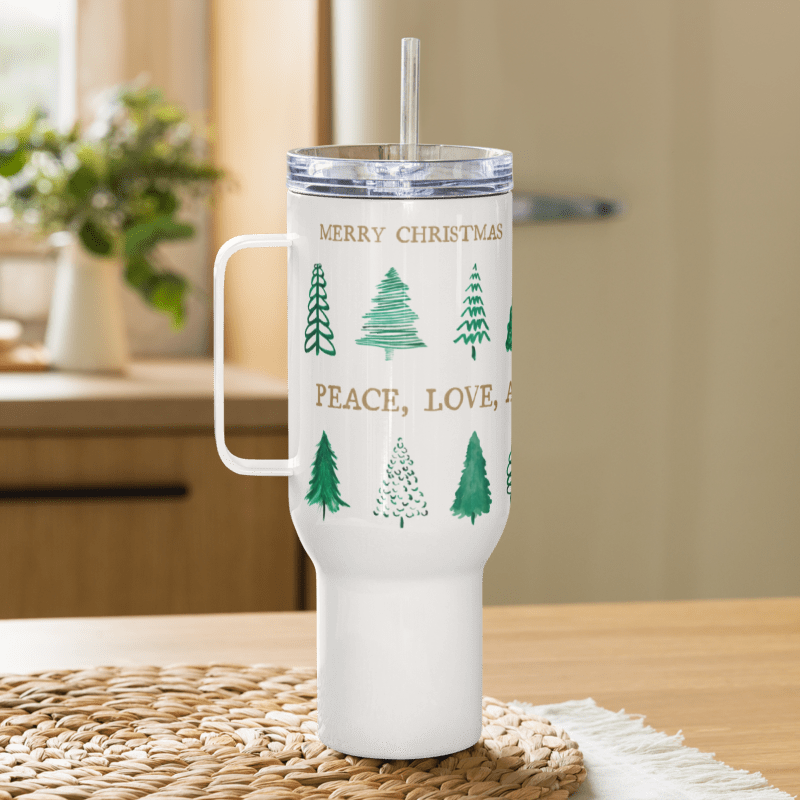 Personalized Tumbler Travel Mug Merry Christmas Gift