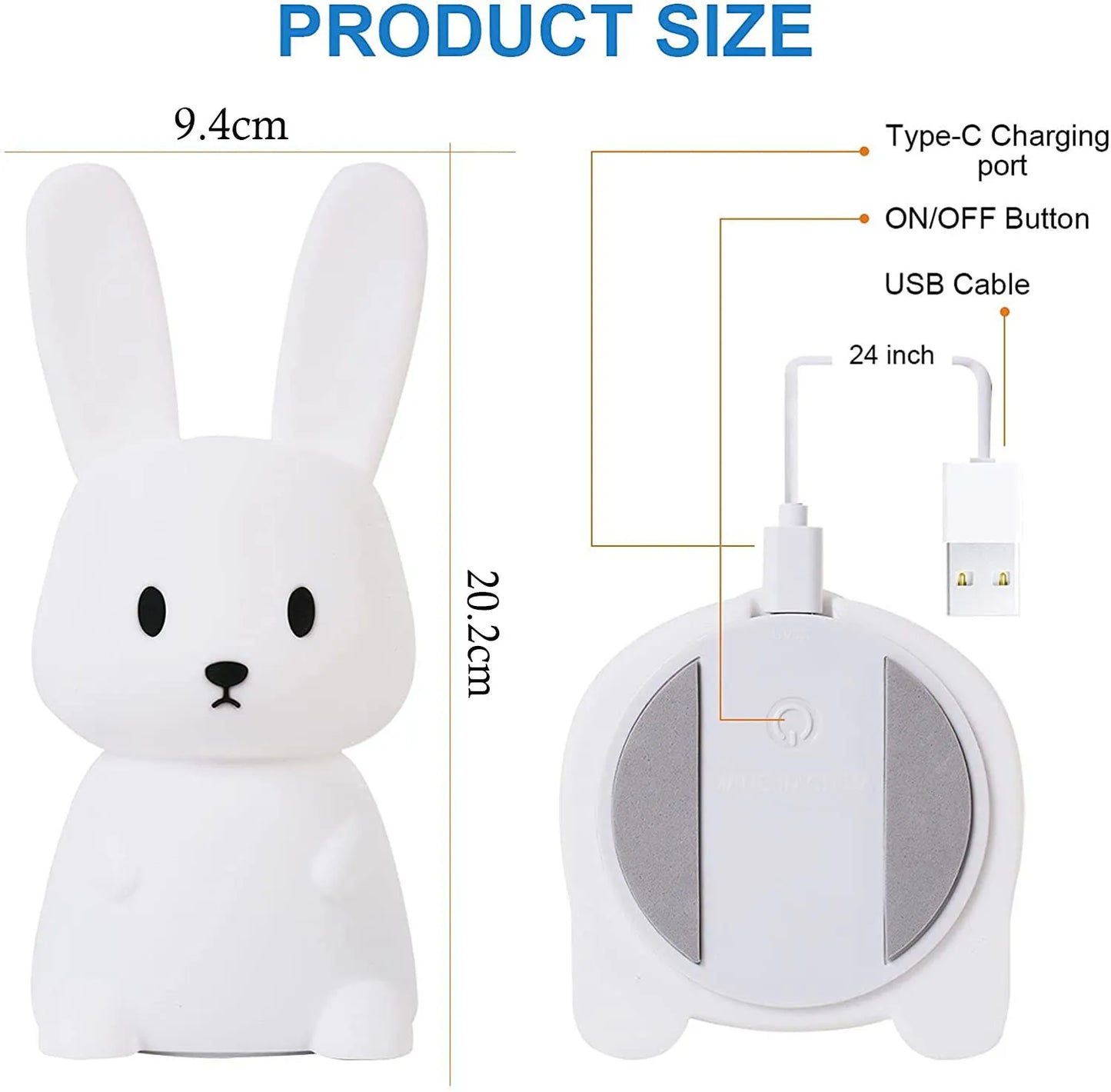 Rabbit Cartoon LED Night Light