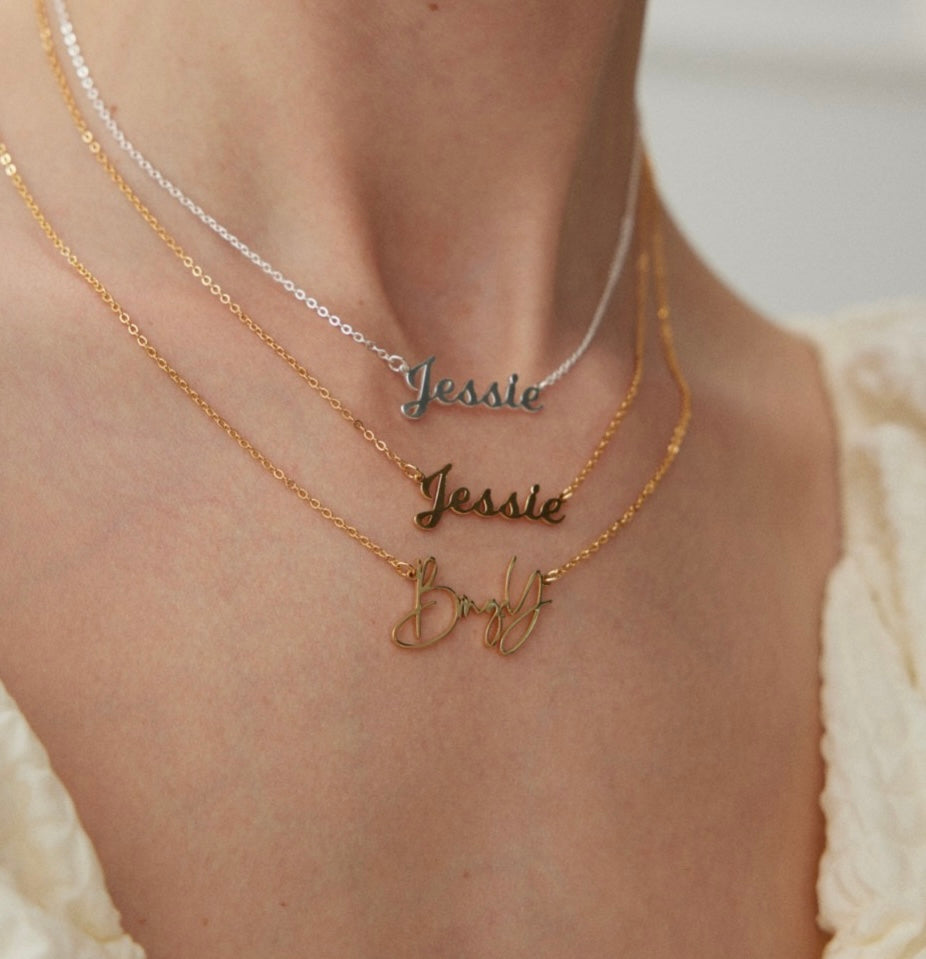 Personalized Name Necklace S925 18K Gold-Plated