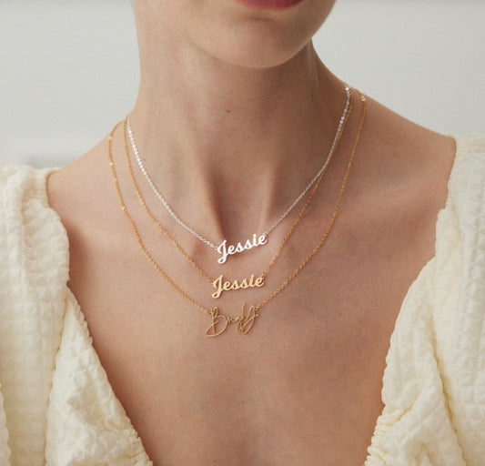 Personalized Name Necklace S925 18K Gold-Plated