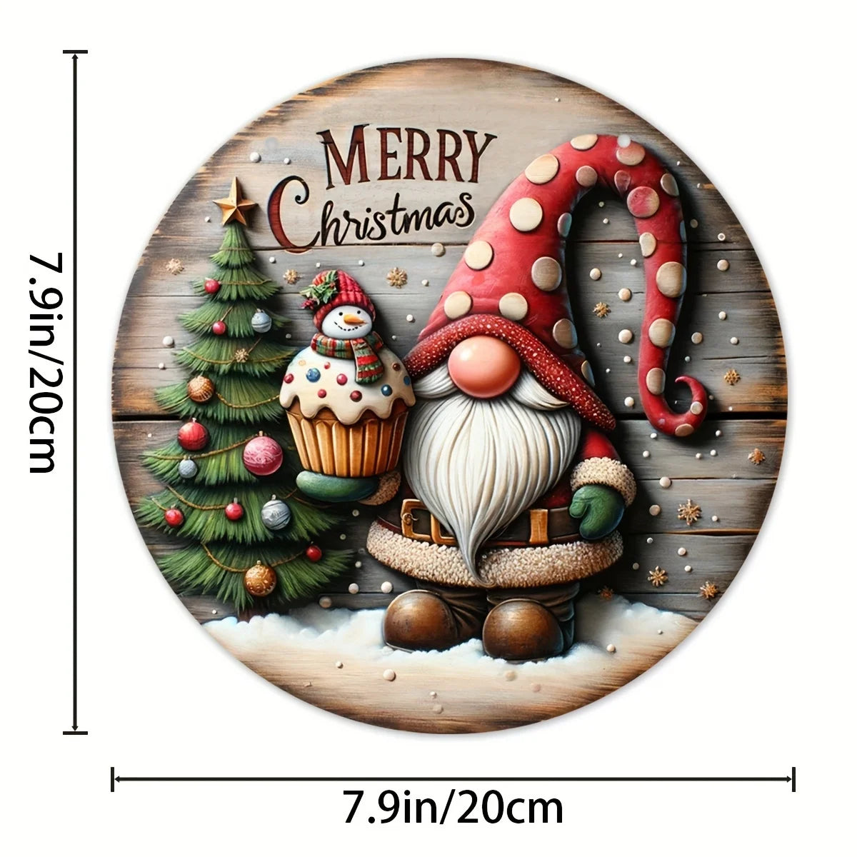 Rustic Merry Christmas Wooden Sign Decoration