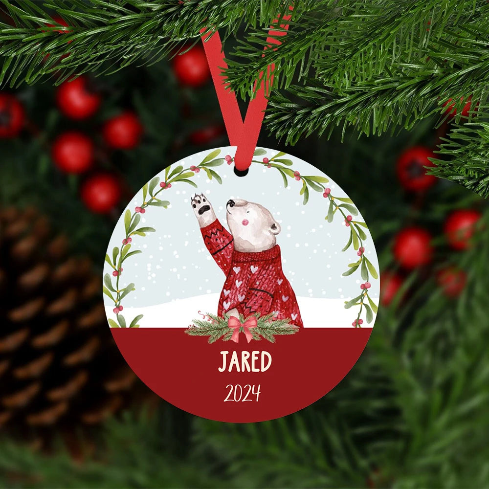 Customized Kid's Name Ceramic Christmas Ornaments