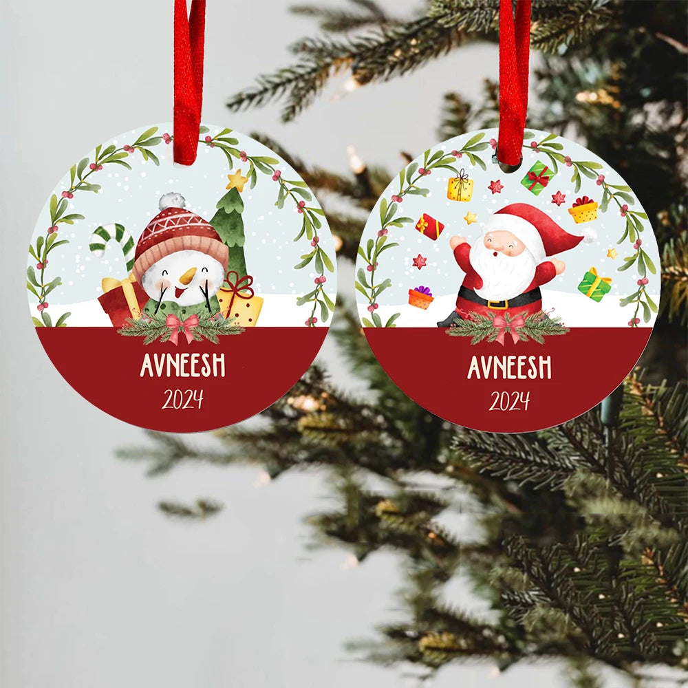 Customized Kid's Name Ceramic Christmas Ornaments