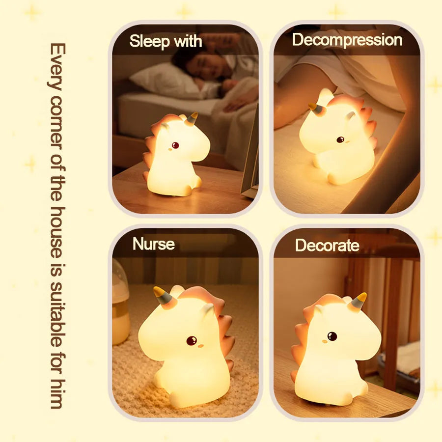 Unicorn Cute Silicone LED Light