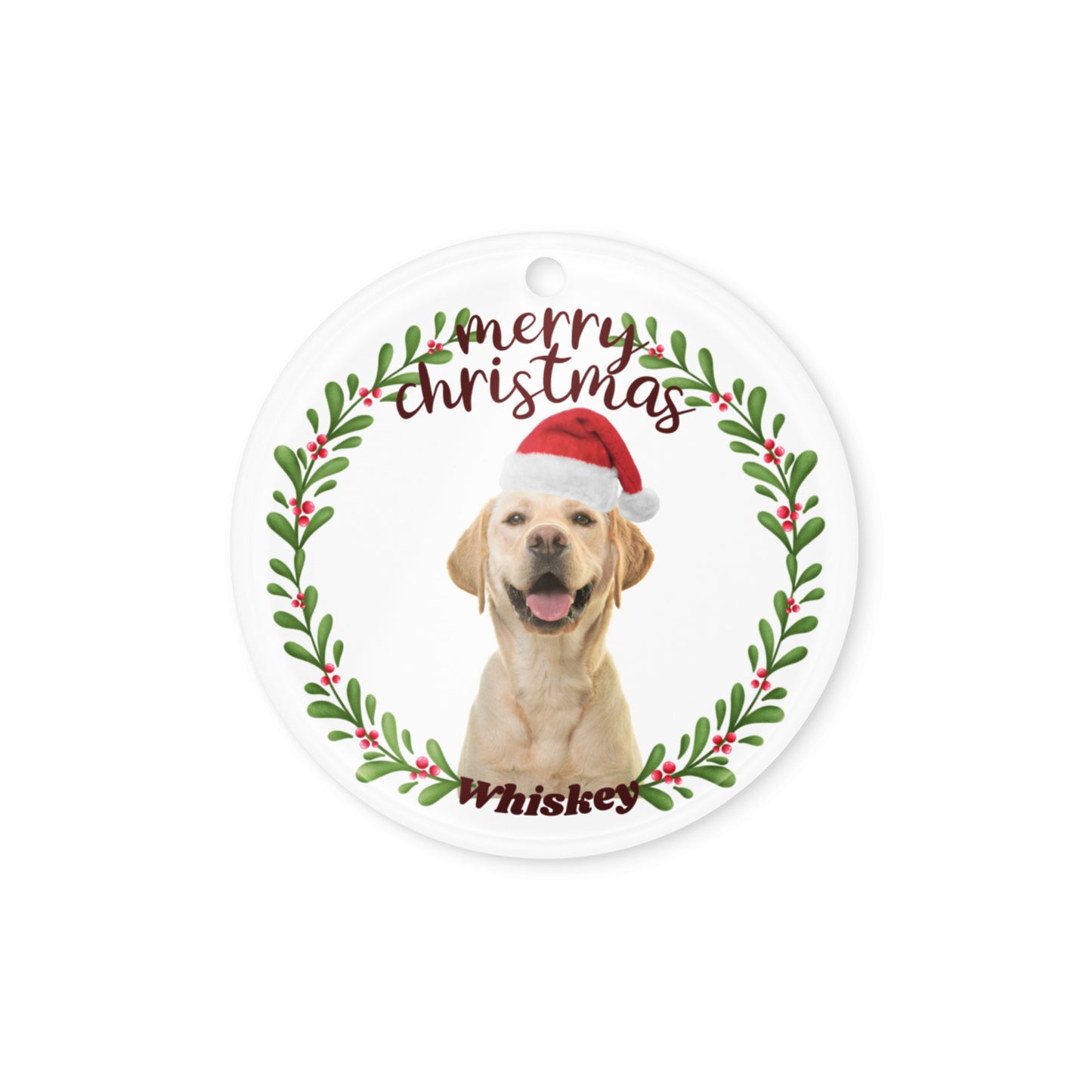 Personalized Christmas Acrylic Ornament with your loved one’s Photos and Name : Merry Christmas 2024