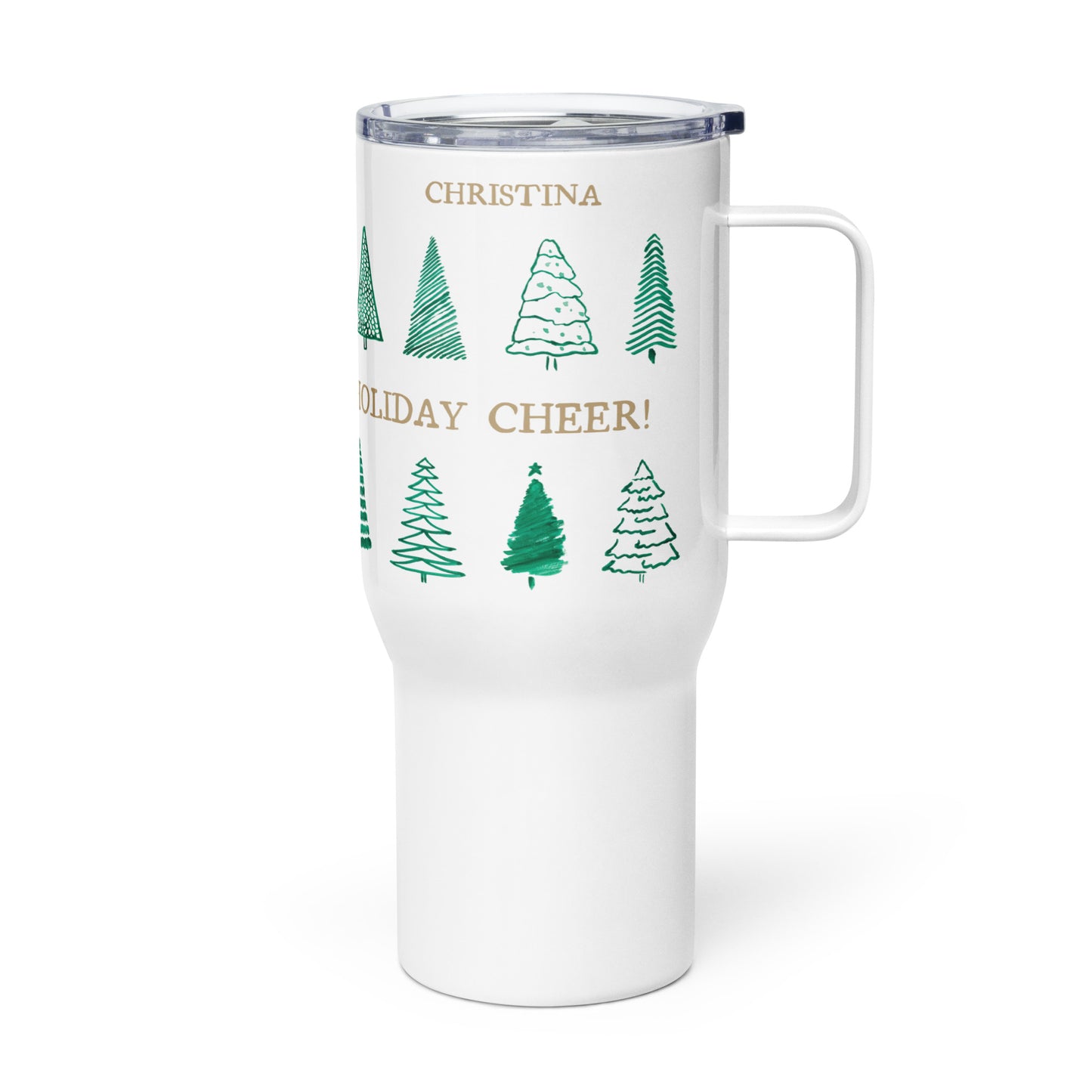 Personalized Tumbler Travel Mug Merry Christmas Gift