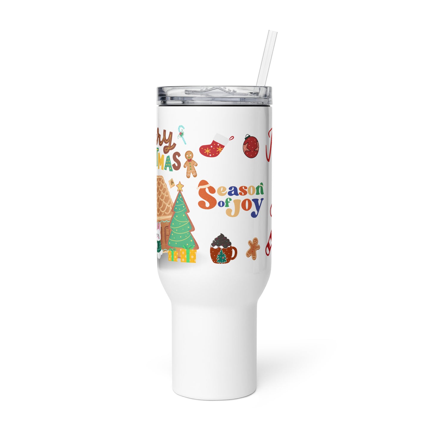 Travel mug Tumbler Joy Personalized Name for Christmas Gift