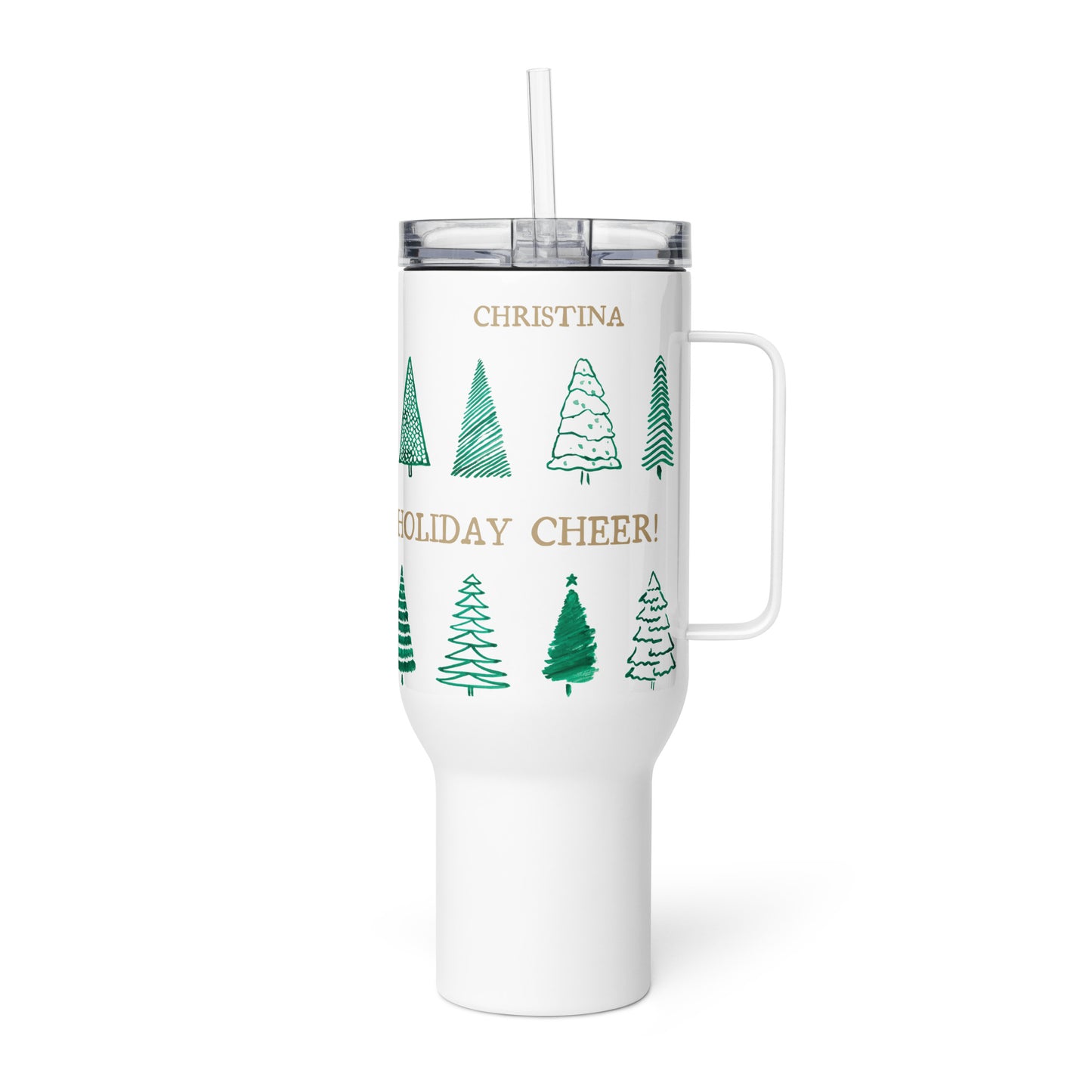 Personalized Tumbler Travel Mug Merry Christmas Gift