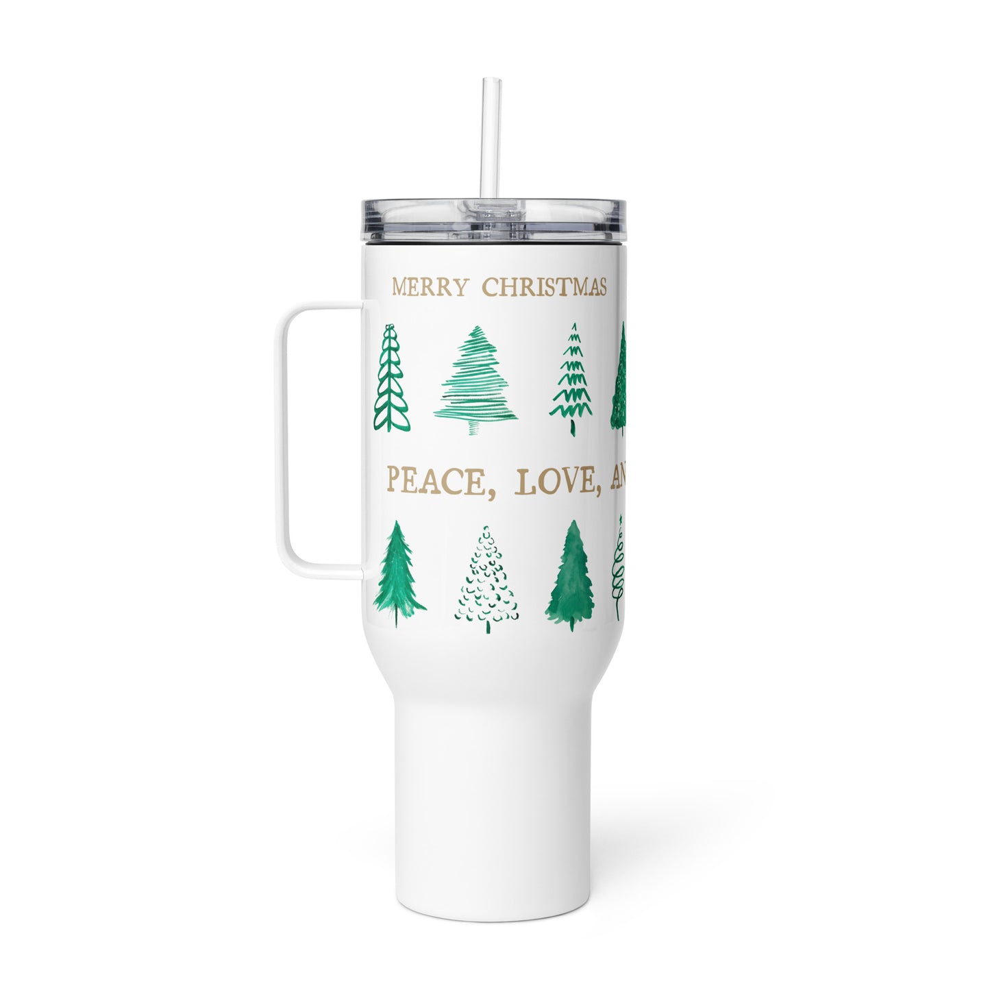 Personalized Tumbler Travel Mug Merry Christmas Gift