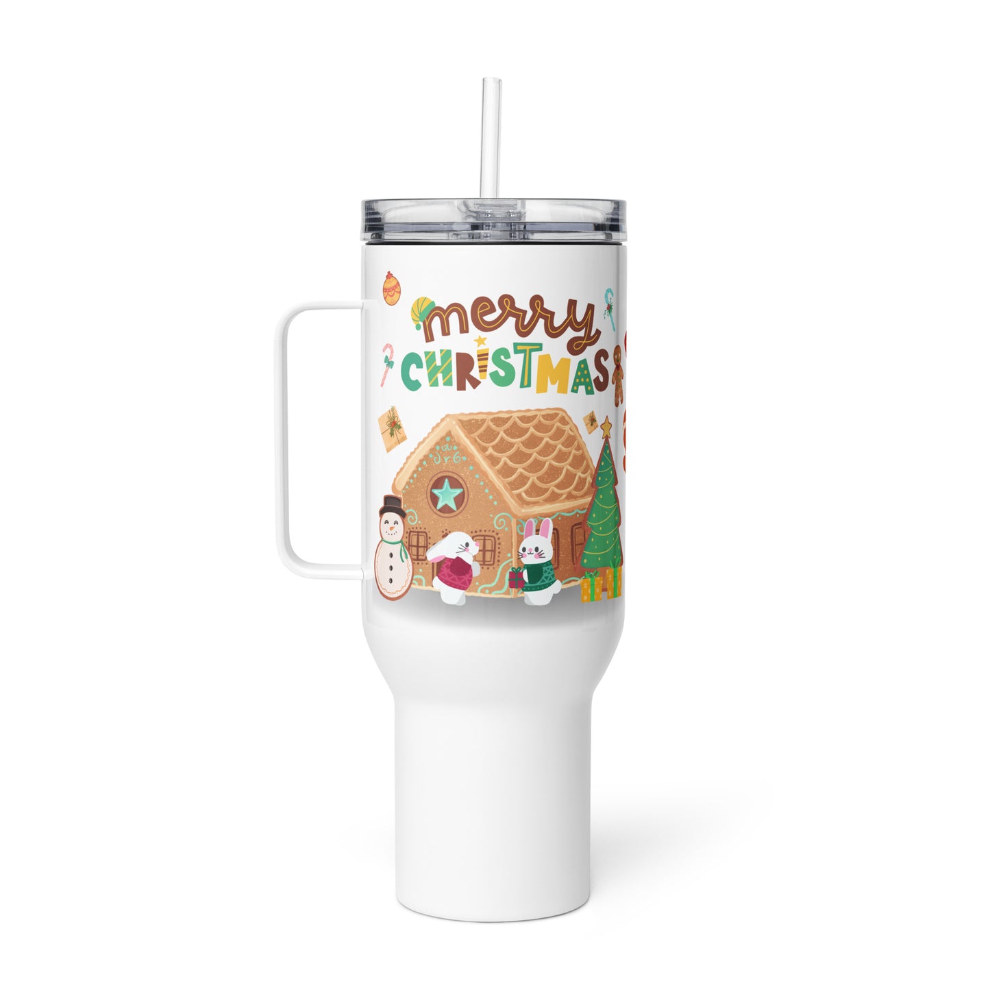 Travel mug Tumbler Joy Personalized Name for Christmas Gift