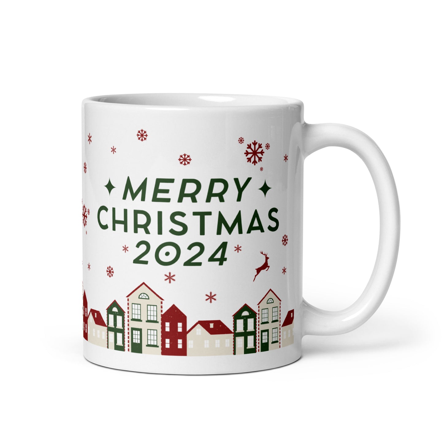 Personalized Coffee Mug with your Favourite Family Photo Merry Christmas 2024 White glossy mug