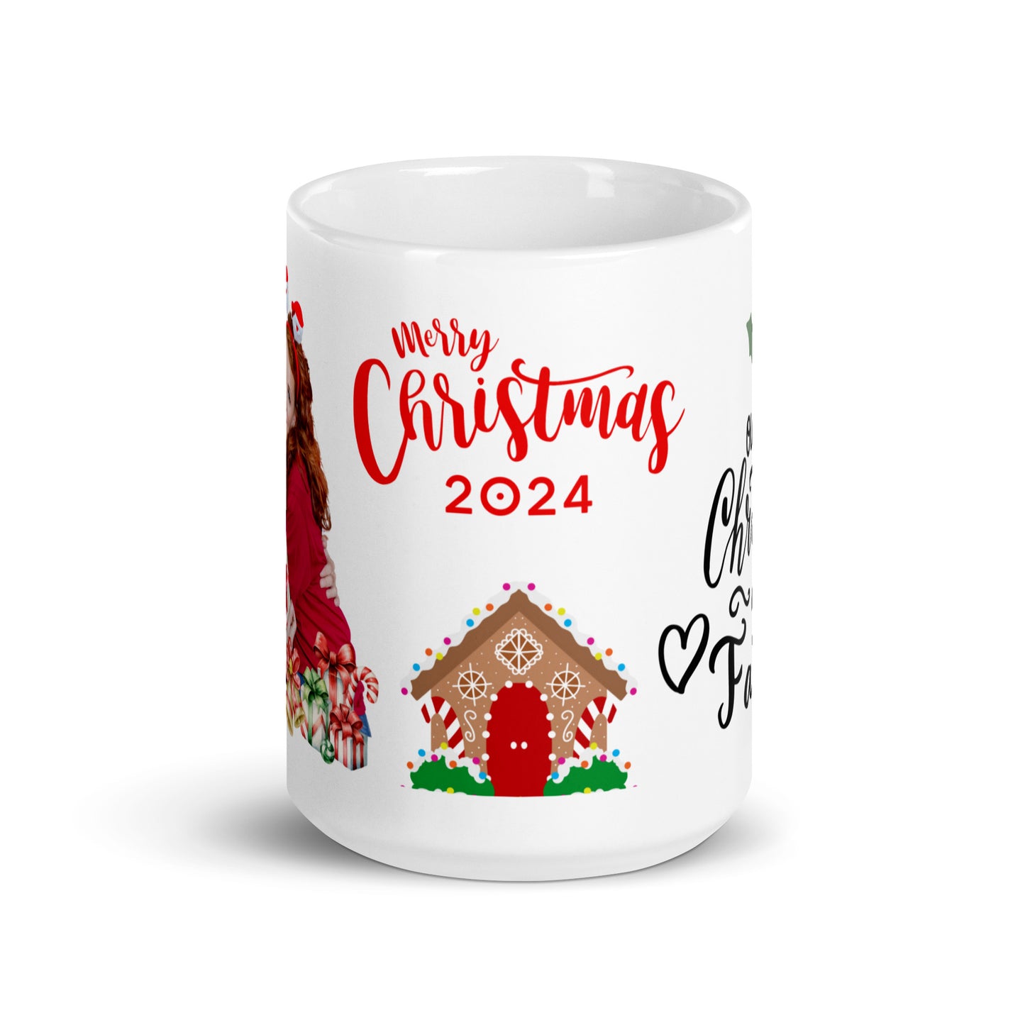 Personalized Coffee Mug - Our First Christmas as a Family Personalized White glossy mug