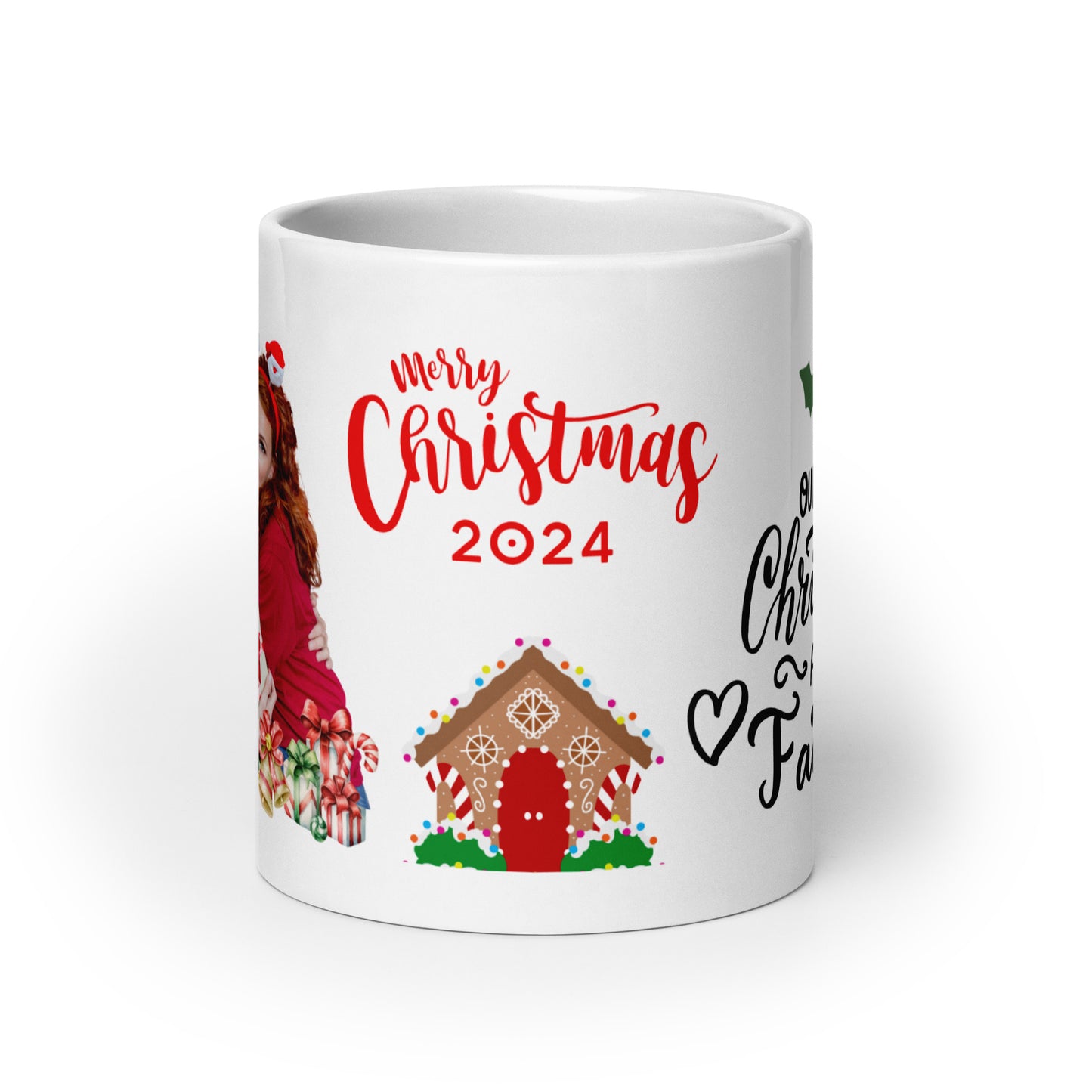 Personalized Coffee Mug - Our First Christmas as a Family Personalized White glossy mug