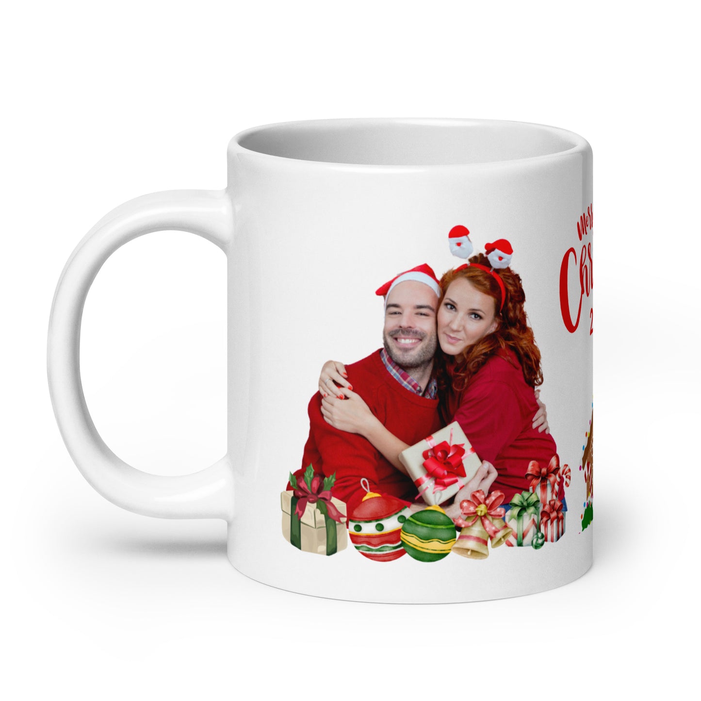 Personalized Coffee Mug - Our First Christmas as a Family Personalized White glossy mug